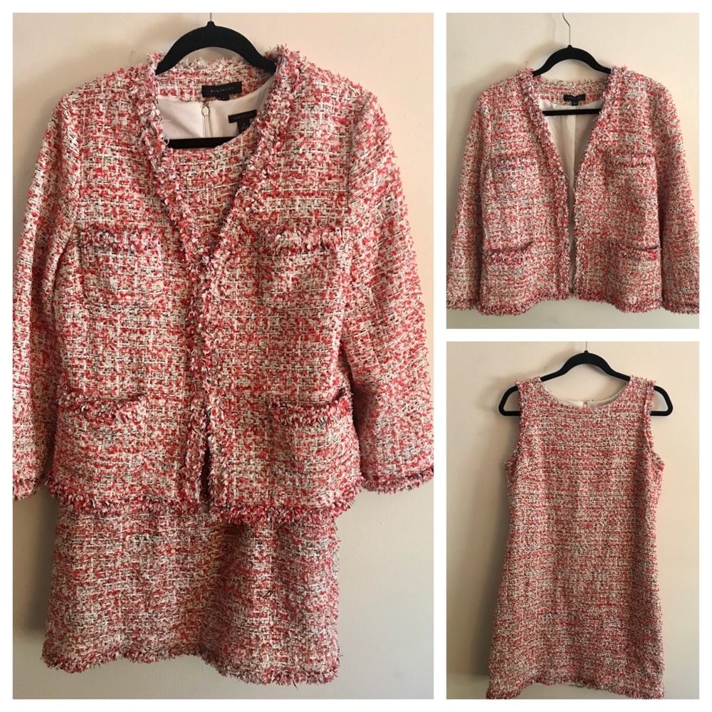 Ann Taylor tweed dress suit